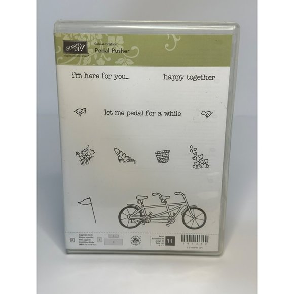 NIB Stampin’ Up! Sale-A-Bration “Pedal Pusher” Set of 11 Photopolymer Stamp Set - Picture 1 of 7